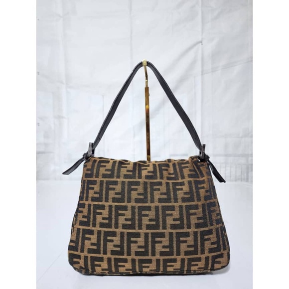 Authentic FENDI Vintage Zucca Mamma Baguette Shoulder Bag Brown - Picture 4 of 16